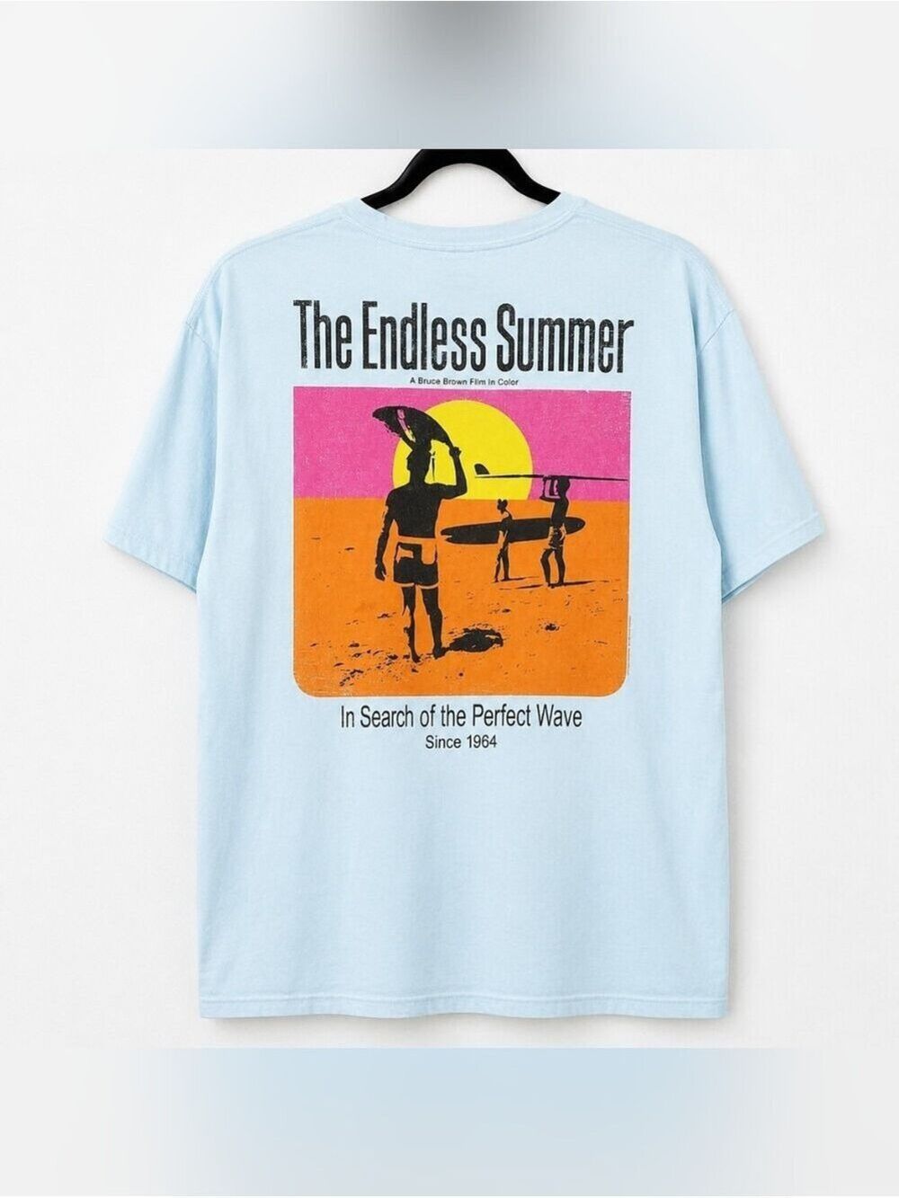 Malibu Shirts The Endless Summer Graphic Tee - Light Blue Men's Size Large